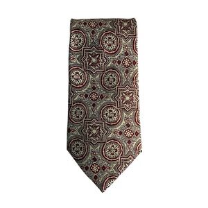 Vintage Polo Ralph‎ Lauren Silk Necktie Geometric Pattern Made in Italy Classic